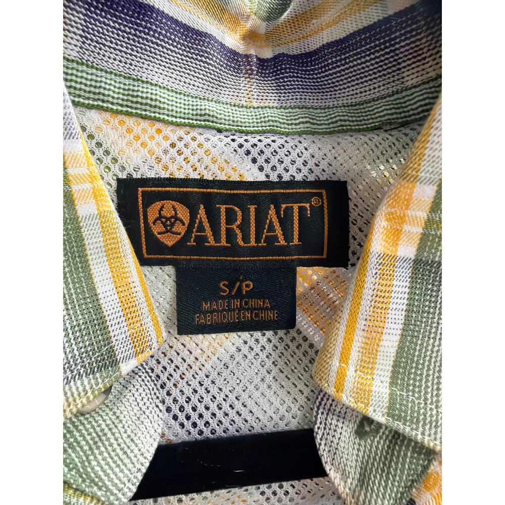 Ariat Plaid Western Shirt Small Ranch Core Outdoor Dad Style - Picture 5 of 6